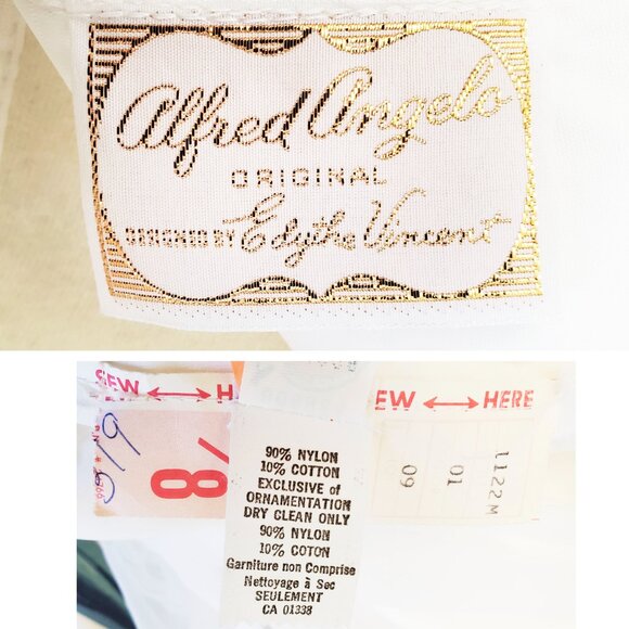 Alfred Angelo Vintage 70s Wedding Dress Lace Prairie Cottagecore Boho Train - Picture 5 of 14